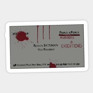 Patrick Bateman business card version 2 Sticker